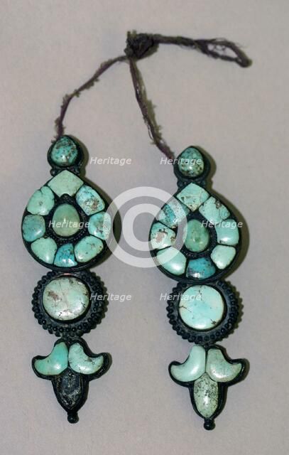 Pair of Women's Earrings, 19th century. Creator: Unknown.