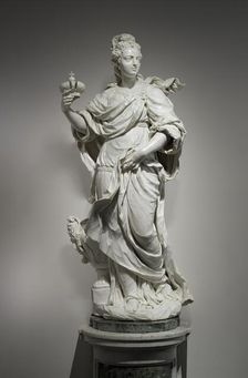 Pair of Allegorical Figures of Wealth and Prudence, from Palazzo Giugni, Florence..., c.1703-c.1708. Creator: Giovanni Baratta