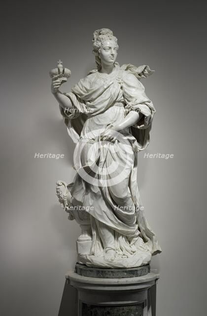 Pair of Allegorical Figures of Wealth and Prudence, from Palazzo Giugni, Florence..., c.1703-c.1708. Creator: Giovanni Baratta.