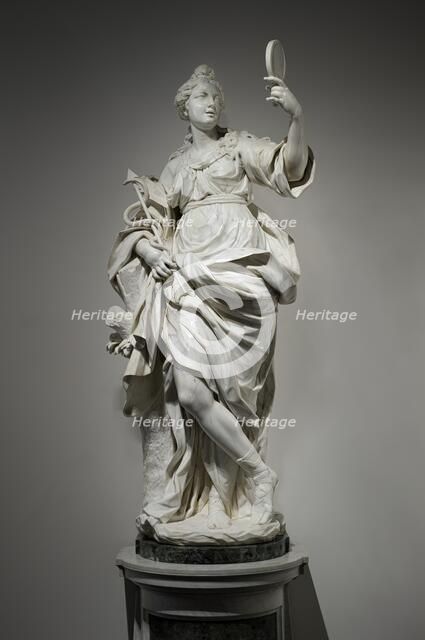 Pair of Allegorical Figures of Wealth and Prudence, from Palazzo Giugni, Florence..., c.1703-c.1708. Creator: Giovanni Baratta.