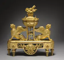 Pair of Andirons (Chenet), c. 1785. Creator: Unknown