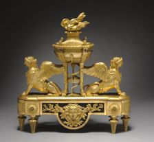 Pair of Andirons (Chenet), c. 1785. Creator: Unknown