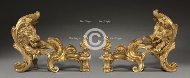 Pair of Andirons (Chenets), 1752. Creator: Jacques Caffieri (French, 1678-1755).