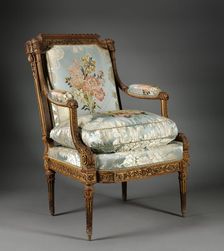 Pair of Armchairs (Fauteuil), c. 1785. Creator: Nicolas-Denis Delaisement (French)