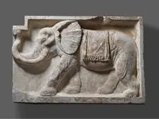 Pair of Architectural Reliefs with Elephants, A.D. 80-100. Creator: Unknown
