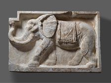 Pair of Architectural Reliefs with Elephants, A.D. 80-100. Creator: Unknown