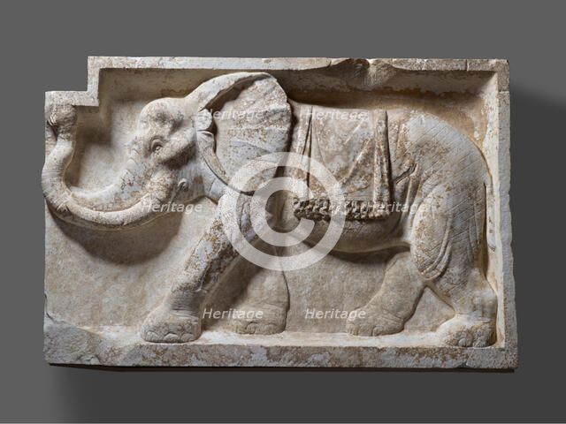 Pair of Architectural Reliefs with Elephants, A.D. 80-100. Creator: Unknown.