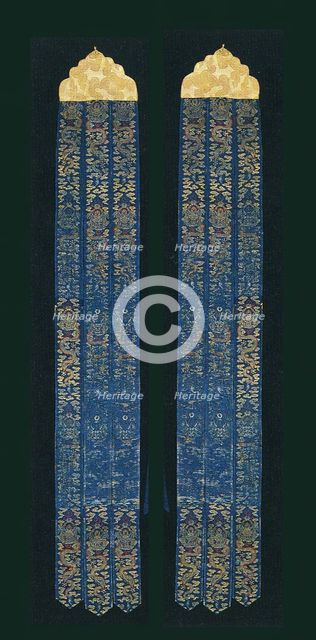 Pair of Banners, China, Qing dynasty(1644-1911), 1650/1700. Creator: Unknown.