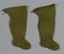 Pair of Baby's Stockings, France, 18th century. Creator: Unknown