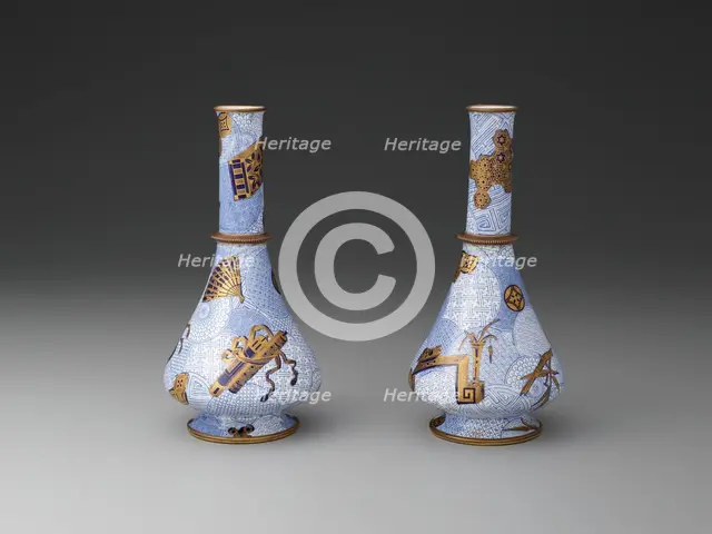 Pair of Bottles, Worcester, 1878. Creator: Royal Worcester.