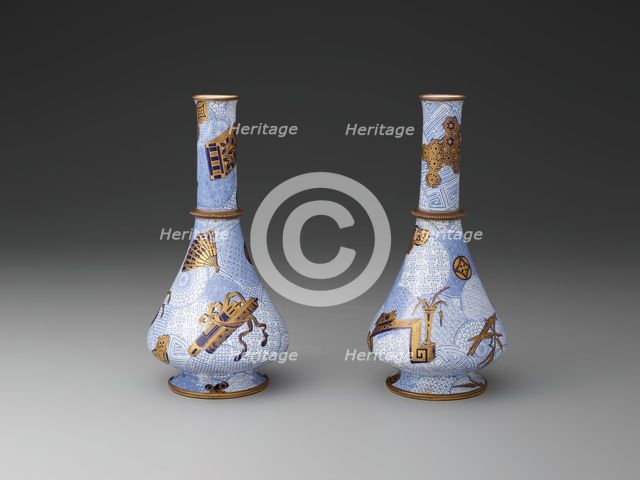 Pair of Bottles, Worcester, 1878. Creator: Royal Worcester.
