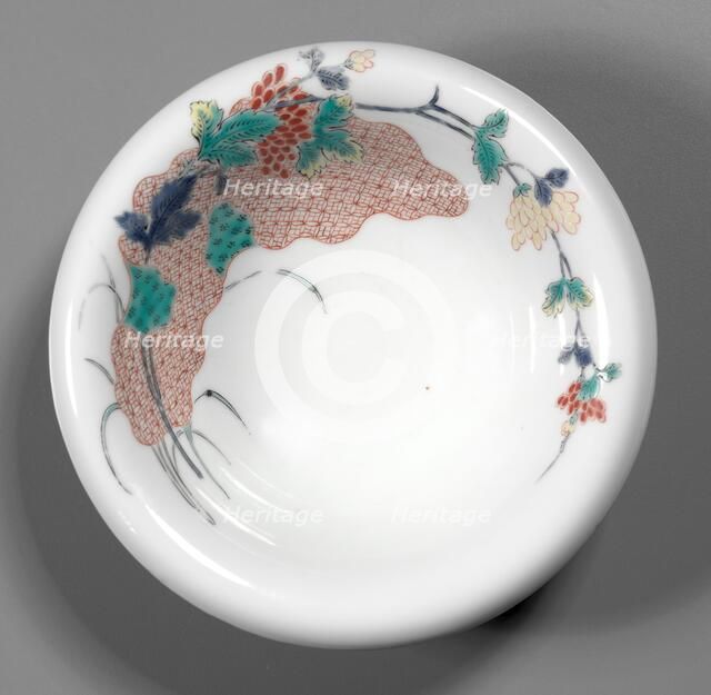 Pair of Bowls with Flowers and Branches: Kakiemon Ware, early 18th century. Creator: Unknown.