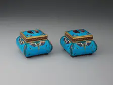 Pair of Boxes, Stoke-on-Trent, c. 1875. Creator: Christopher Dresser