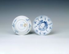 Pair of blue and white dishes, Qing dynasty, early Kangxi period, China, 1662-1677