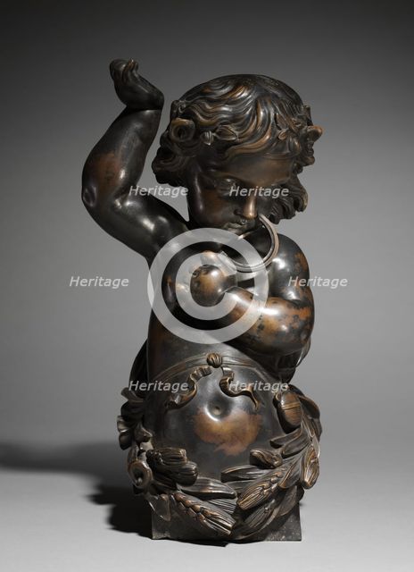 Pair of Bronze Statues: Autumn and Winter, 1800s. Creator: Unknown.