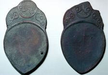 Pair of bronze ritual iron age spoons