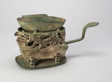 Pair of Braziers (Lu) with Eared Cups..., late Western Han or early Eastern Han, 1st cent BC/1st cen Creator: Unknown