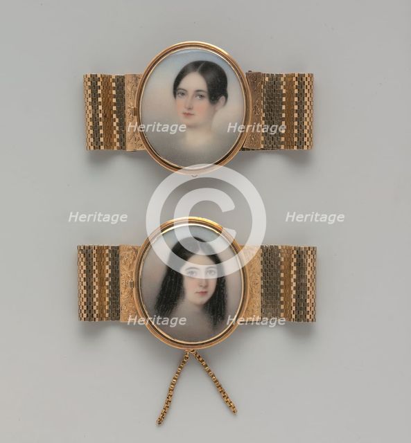 Pair of Bracelets, 1840. Creator: John Carlin.
