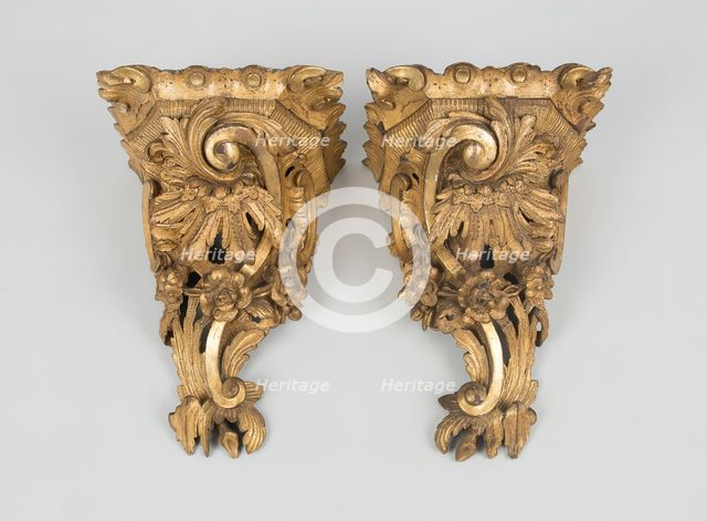 Pair of Brackets, England, 1740/50. Creator: Unknown.