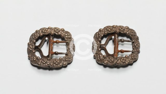 Pair of Buckles, England, Late 18th century. Creator: Unknown.