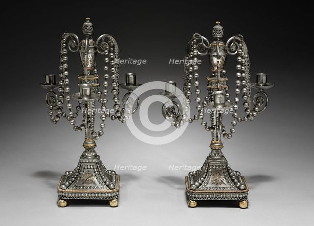 Pair of Candelabra, c. 1790-95. Creator: Unknown.