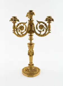 Pair of Candelabra, France, c. 1789. Creator: In the manner of Pierre Gouthière