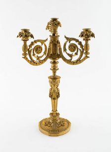 Pair of Candelabra, France, c. 1789. Creator: In the manner of Pierre Gouthière