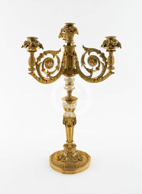 Pair of Candelabra, France, c. 1789. Creator: In the manner of Pierre Gouthière.