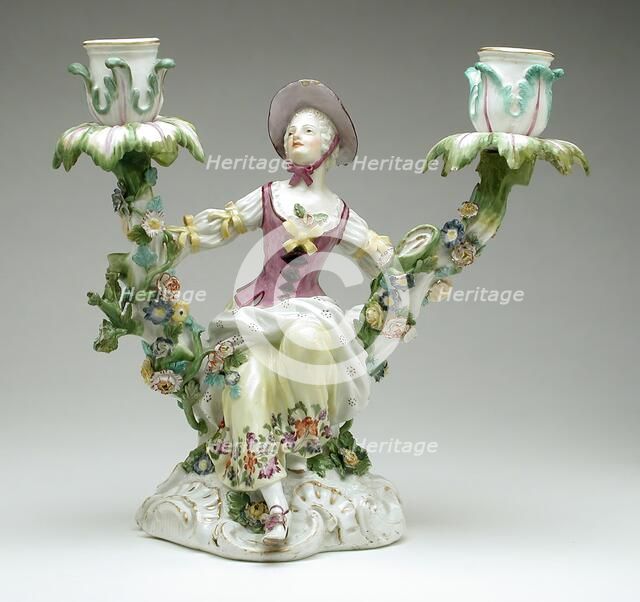Pair of Candelabra (image 2 of 2), between 1760 and 1770. Creator: Meissen Porcelain.