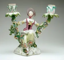 Pair of Candelabra (image 2 of 2), between 1760 and 1770. Creator: Meissen Porcelain