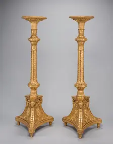 Pair of Candle Stands (torchères), c. 1773. Creator: Thomas Chippendale (British, 1718-1779)