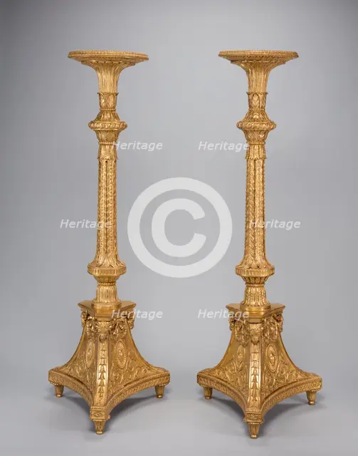 Pair of Candle Stands (torchères), c. 1773. Creator: Thomas Chippendale (British, 1718-1779).
