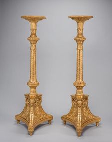 Pair of Candle Stands (torchères), c. 1773. Creator: Thomas Chippendale (British, 1718-1779)