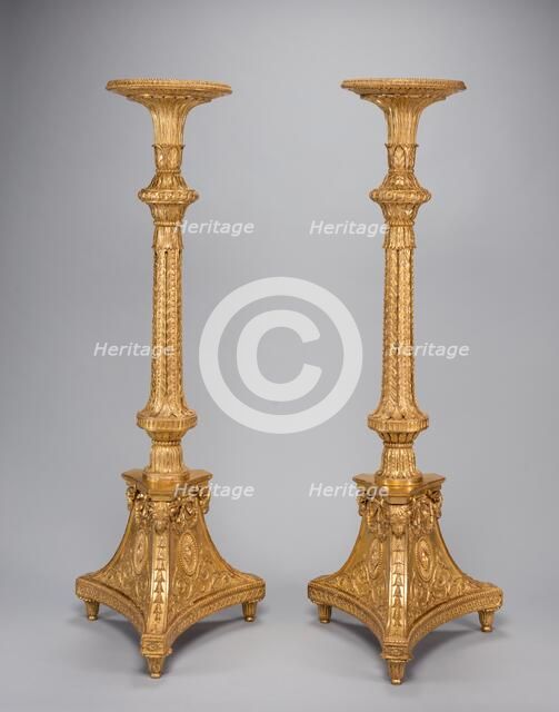 Pair of Candle Stands (torchères), c. 1773. Creator: Thomas Chippendale (British, 1718-1779).