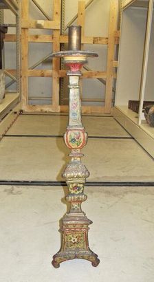 Pair of Candleholders, 1700s. Creator: Unknown