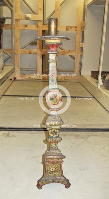 Pair of Candleholders, 1700s. Creator: Unknown.