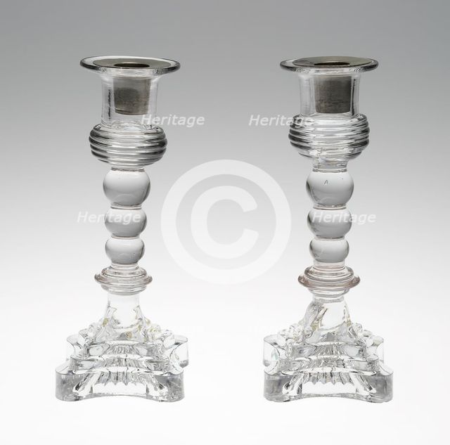 Pair of Candlesticks, 1830/40. Creator: Unknown.