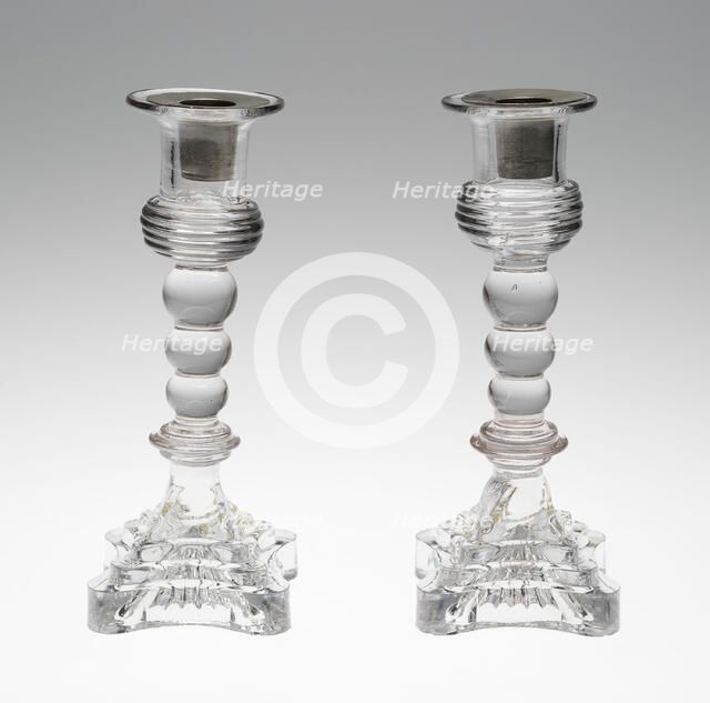 Pair of Candlesticks, 1830/40. Creator: Unknown.