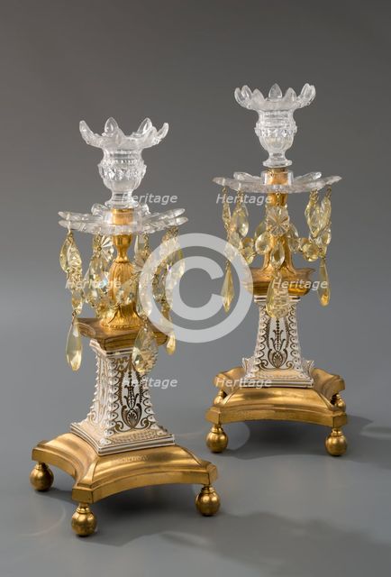 Pair Of Candlesticks, c1775-80. Creator: James Giles.