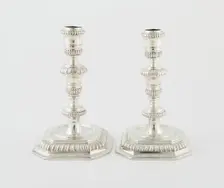 Pair of Candlesticks, England, 1691/92. Creator: Unknown