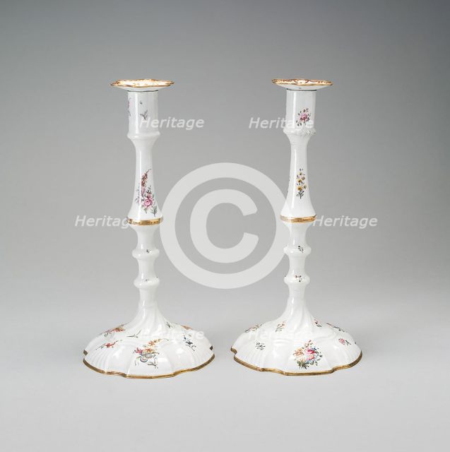 Pair of Candlesticks, England, Last quarter 18th century. Creator: Unknown.