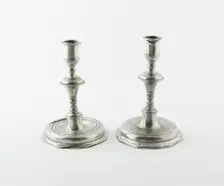 Pair of Candlesticks, France, c. 1740. Creator: Unknown