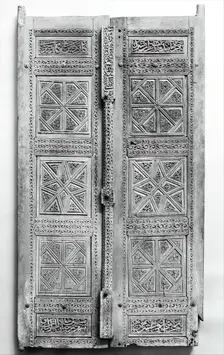 Pair of Carved Doors, Iran, dated A.H. [8]70/ A.D.1466. Creator: Unknown