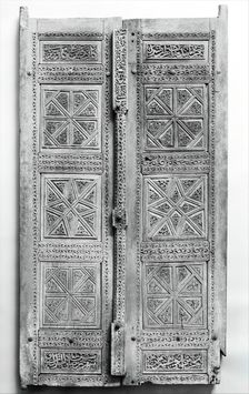 Pair of Carved Doors, Iran, dated A.H. [8]70/ A.D.1466. Creator: Unknown