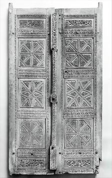 Pair of Carved Doors, Iran, dated A.H. [8]70/ A.D.1466. Creator: Unknown