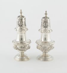 Pair of Casters, London, 1732/43. Creator: Paul de Lamerie