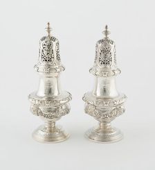 Pair of Casters, London, 1732/43. Creator: Paul de Lamerie