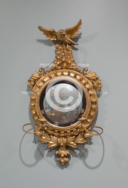 Pair of Convex Mirrors, 1810/30. Creator: Unknown.