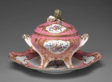 Pair of Covered Tureens on Stand (Paire de terrines couvert du roi et plateaux), 1757. Creator: Sèvres Porcelain Manufactory (French, est. 1740)