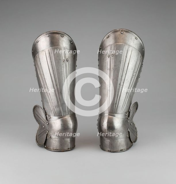 Pair of Cuisses and Poleyns, Germany, c. 1510. Creator: Unknown.